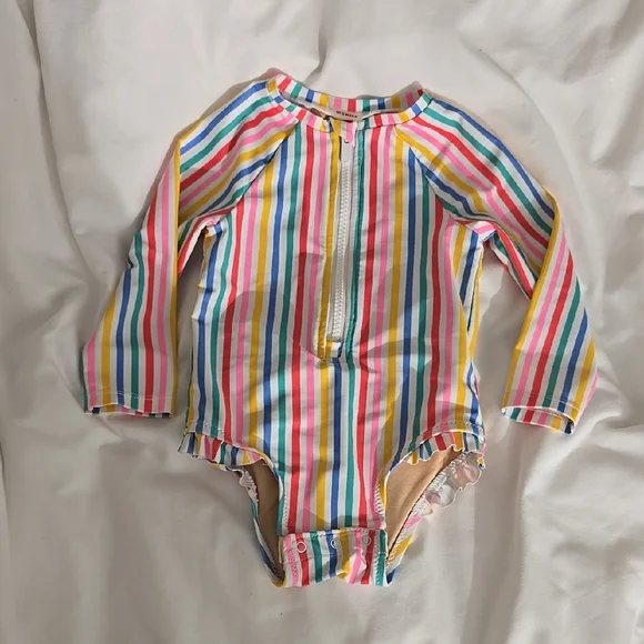 Colorful Kids One Piece Swimsuit Set